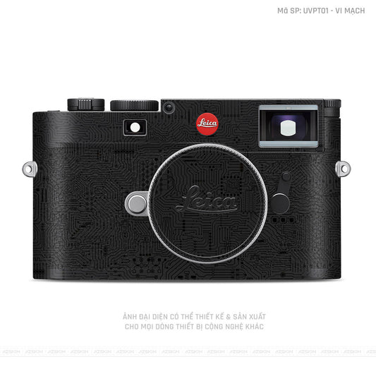 Dán Skin Máy Ảnh Leica Vân Nổi Vi Mạch Đen | UVPT01