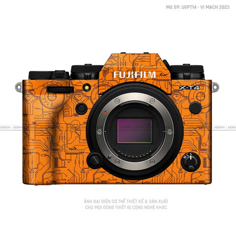 Dán Skin Máy Ảnh Fujifilm Vân Nổi Vi Mạch 2023 Cam | UVPT14