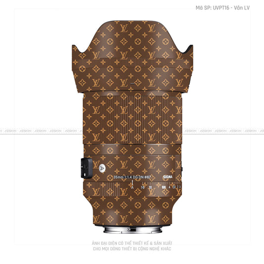 Dán Skin Ống Kính Sigma Vân Pattern LV Nâu | UVPT16