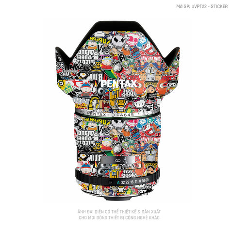 Dán Skin Ống Kính Pentax Vân Nổi Sticker 01 | UVPT22