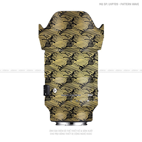 Dán Skin Ống Kính Sigma Vân Nổi Pattern Wave Vàng | UVPT09