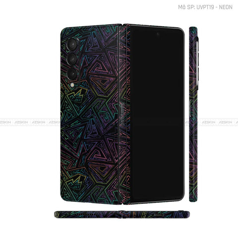 Dán Skin Galaxy Z Fold3 Vân Neon 02 | UVPT19