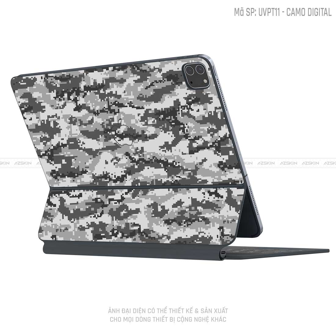 Dán Skin Magic Keyboard Vân Camo Digital Xám | UVPT11