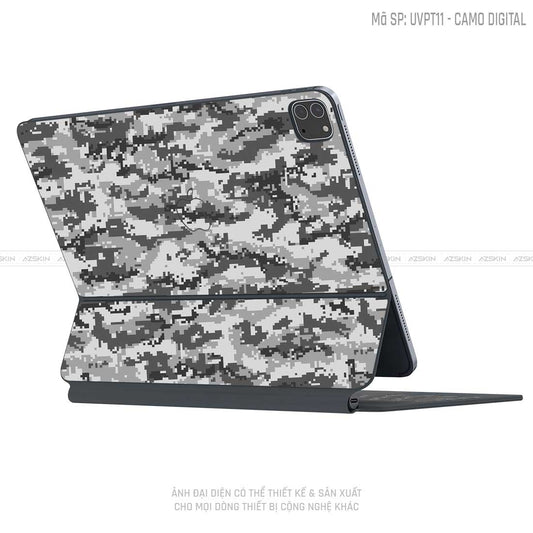 Dán Skin Magic Keyboard Vân Camo Digital Xám | UVPT11