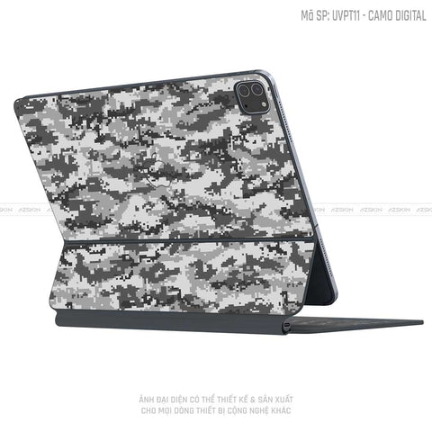 Dán Skin Magic Keyboard Vân Camo Digital Xám | UVPT11