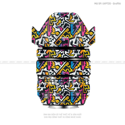 Dán Skin Ống Kính Fujifilm Vân Nổi Graffiti 03 | UVPT20
