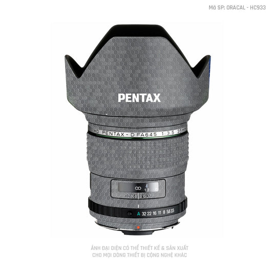 Dán Skin Ống Kính Pentax Vân Tổ Ong Xám | HC933