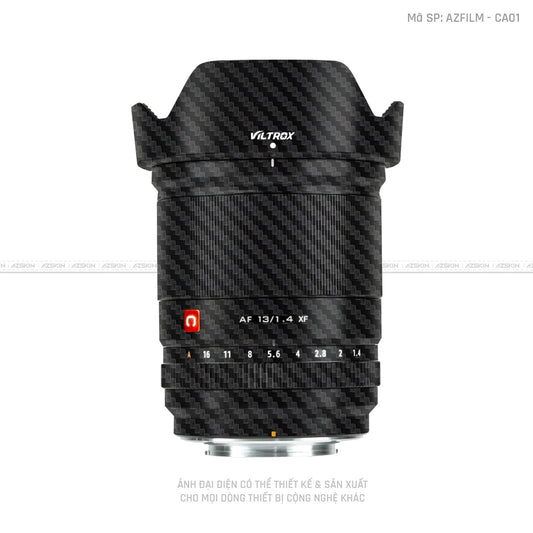 Dán Skin Ống Kính Viltrox Vân Carbon Đen | CA01