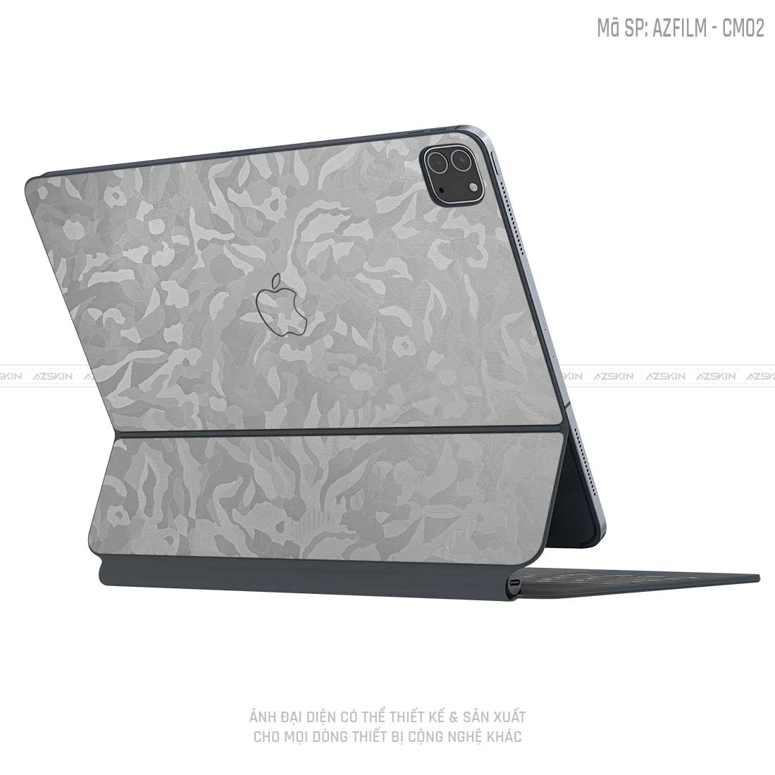 Dán Skin Magic Keyboard Vân Camo Xám | CM02