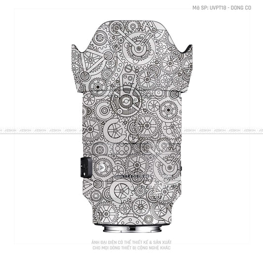 Dán Skin Ống Kính Sigma Vân Nổi Động Cơ Trắng | UVPT18