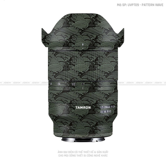 Dán Skin Ống Kính Tamron Vân Nổi Pattern Wave Xám Xanh | UVPT09