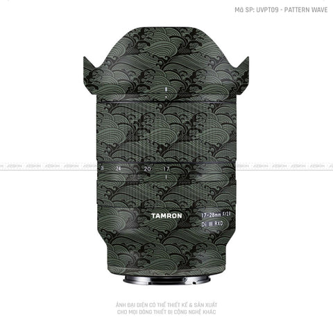 Dán Skin Ống Kính Tamron Vân Nổi Pattern Wave Xám Xanh | UVPT09