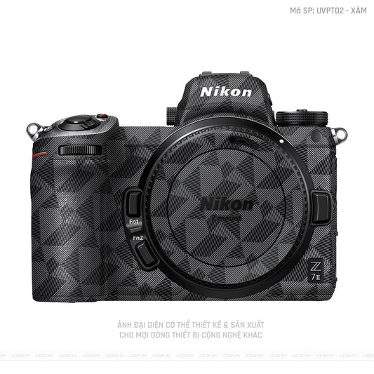 Dán Skin Máy Ảnh Nikon Vân Nổi Nordic Xám | UVPT02