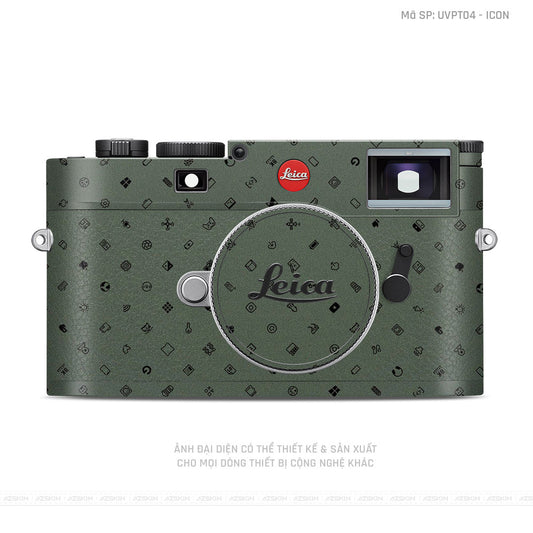 Dán Skin Máy Ảnh Leica Vân Nổi ICon Xanh | UVPT04