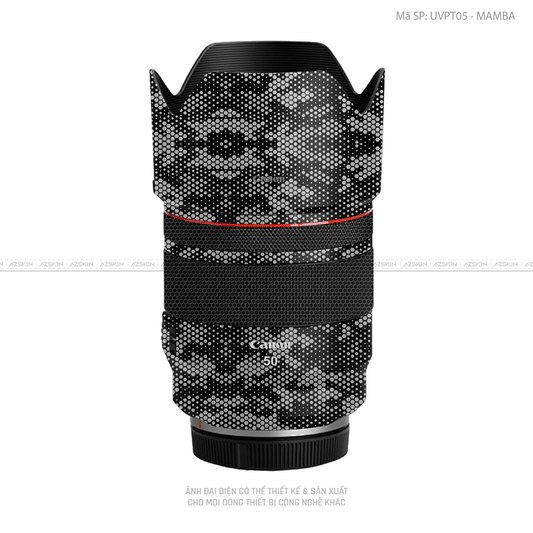 Dán Skin Ống Kính Canon Vân Nổi Mamba Bạc | UVPT05