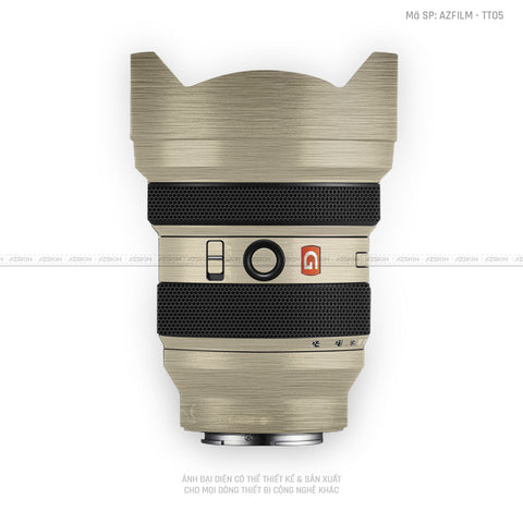 Skin Ống Kính Sony Vân Xước Titan Vàng Sampanh | AZFILM - TT05