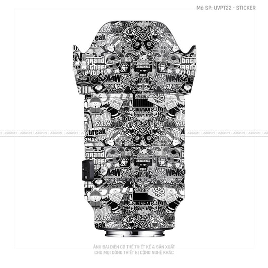 Dán Skin Ống Kính Sigma Vân Nổi Sticker 02 | UVPT22