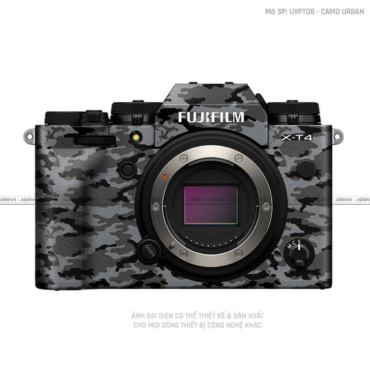 Dán Skin Máy Ảnh Fujifilm Vân Nổi Camo Urban Xám | UVPT08