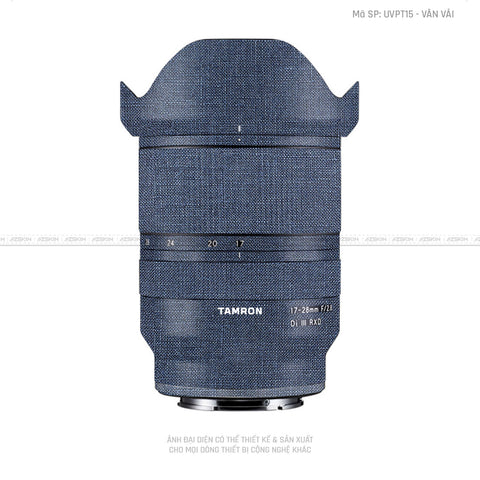 Dán Skin Ống Kính Tamron Vân Vải Xanh Blue | UVPT15