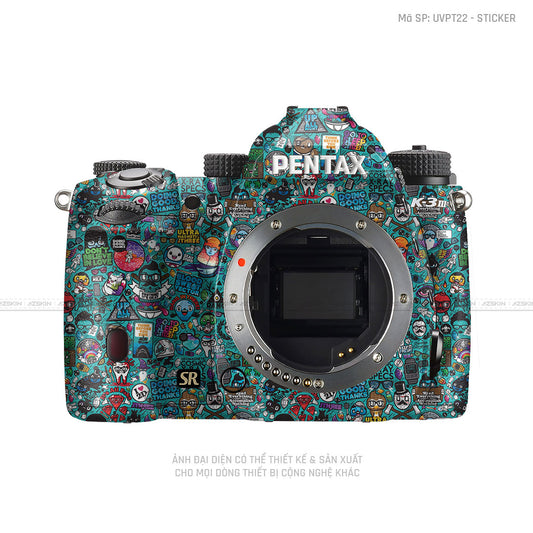 Dán Skin Máy Ảnh Pentax Vân Nổi Sticker 03 | UVPT22