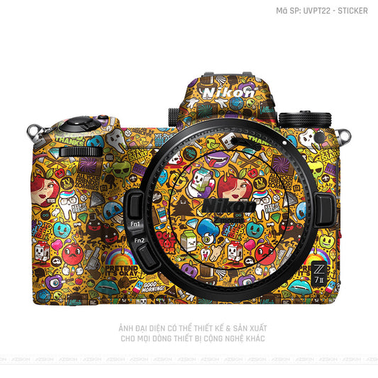 Dán Skin Máy Ảnh Vân Nổi Sticker 05 | UVPT22