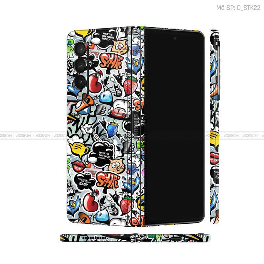 Dán Skin Galaxy Z Fold3 Hình Sticker | D_STK22