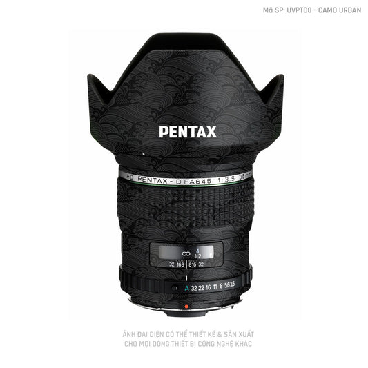 Dán Skin Ống Kính Pentax Pattern Wave Đen | UVPT09