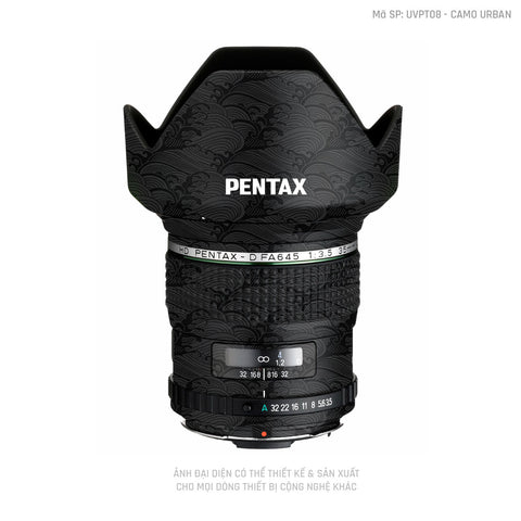 Dán Skin Ống Kính Pentax Pattern Wave Đen | UVPT09