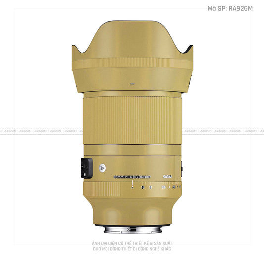 Dán Skin Ống Kính Sigma Màu Vàng Đồng | RA926M