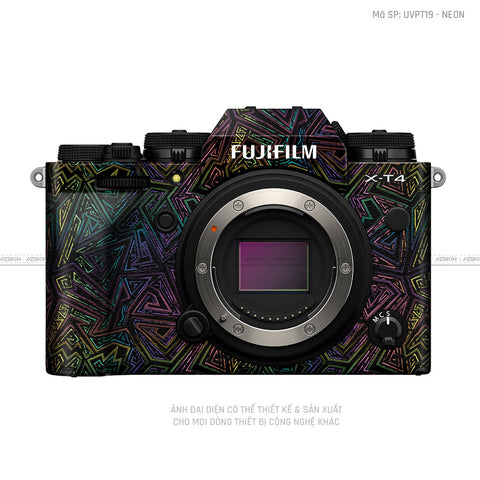 Dán Skin Máy Ảnh Fujifilm Vân Nổi Pattern Neon 02 | UVPT19