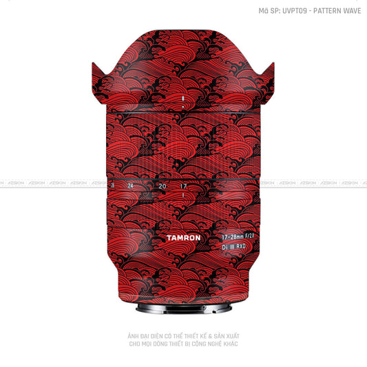 Dán Skin Ống Kính Tamron Vân Nổi Pattern Wave Đỏ | UVPT09
