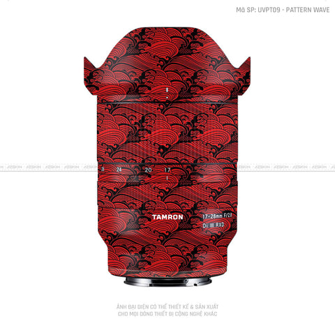 Dán Skin Ống Kính Tamron Vân Nổi Pattern Wave Đỏ | UVPT09