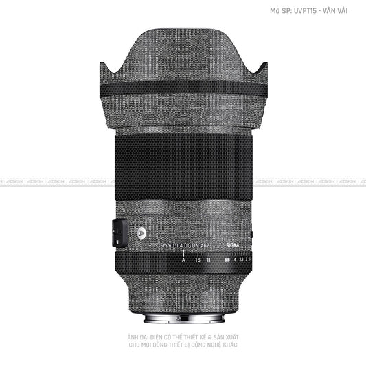 Dán Skin Ống Kính Sigma Vân Vải Xám | UVPT15