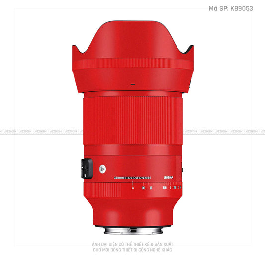 Dán Skin Ống Kính Sigma Màu Đỏ | K89053