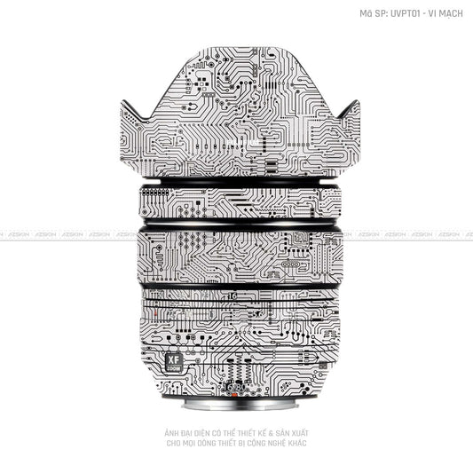 Dán Skin Ống Kính Fujifilm Vân Nổi Vi Mạch TRắng | UVPT01