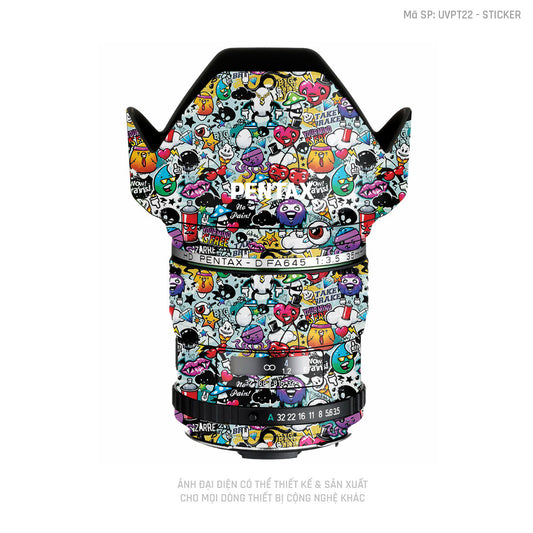 Dán Skin Ống Kính Pentax Vân Nổi Sticker 06 | UVPT22