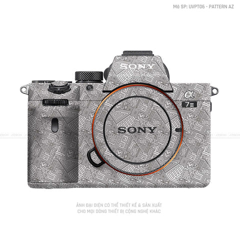 Dán Skin Máy Ảnh Sony Vân Pattern AZ Trắng | UVPT06
