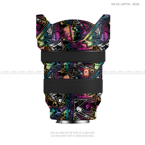 Dán Skin Ống Kính Sony Vân Nổi Neon 04 | UVPT19