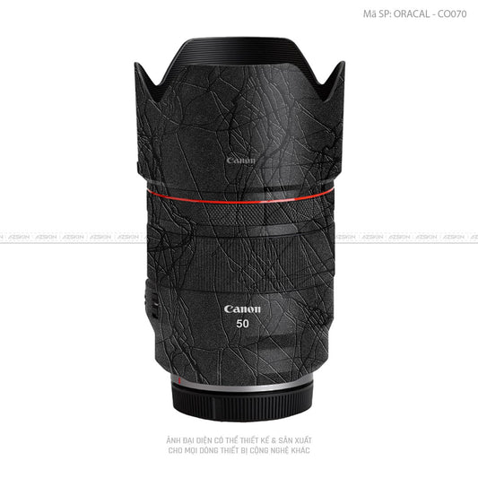 Dán Skin Ống Kính Canon Vân Nổi Cocoon Black | ORACAL - CO070