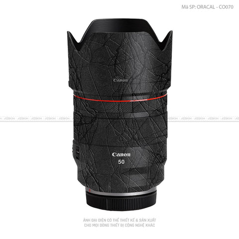 Dán Skin Ống Kính Canon Vân Nổi Cocoon Black | ORACAL - CO070