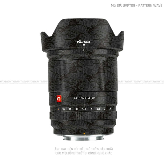 Dán Skin Ống Kính Viltrox Vân Nổi Pattern Wave Đen | UVPT09