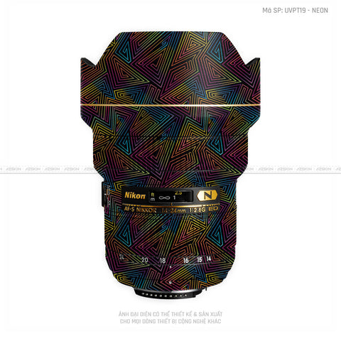 Dán Skin Ống Kính Nikon Vân Nổi Neon 03 | UVPT19