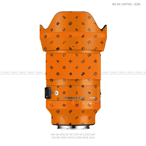 Dán Skin Ống Kính Sigma Vân Nổi Pattern Icon Cam | UVPT04