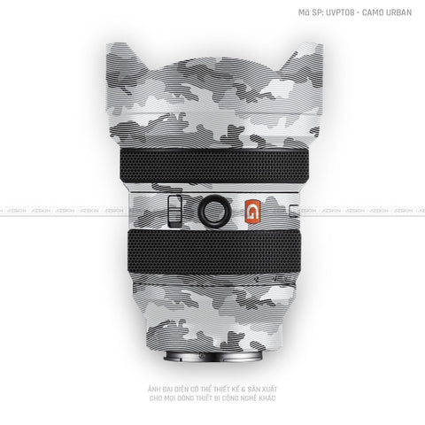 Dán Skin Ống Kính Sony Vân Nổi Camo Urban Trắng 2 | UVPT08