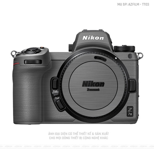 Dán Skin Máy Ảnh Nikon Vân Titan Xám Xước | AZFILM - TT03