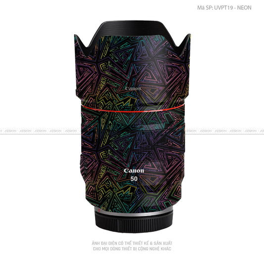 Dán Skin Ống Kính Canon Vân Nổi Neon 02 | UVPT19