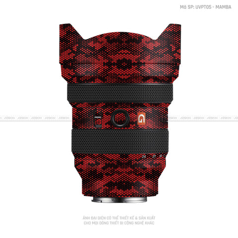 Dán Skin Ống Kính Sony Vân Nổi Mamba Đỏ | UVPT05