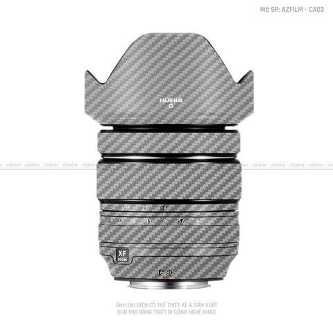 Dán Skin Ống Kính Fujifilm Vân Carbon Xám | CA03