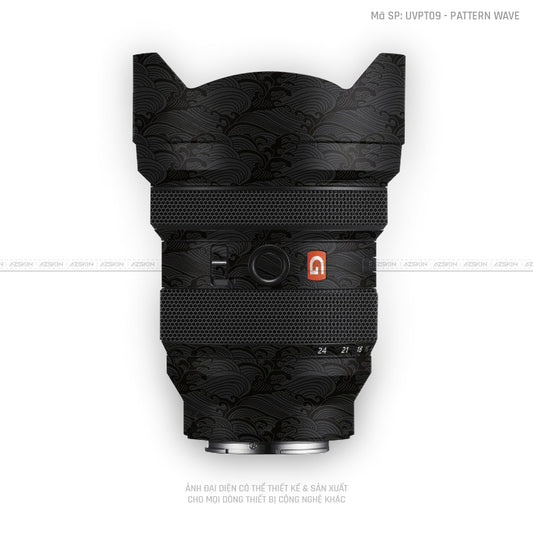 Dán Skin Ống Kính Sony Vân Nổi Pattern Wave Đen | UVPT09
