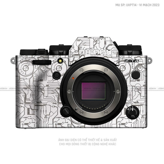 Dán Skin Máy Ảnh Fujifilm Vân Nổi Vi Mạch 2023 Trắng | UVPT14